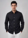 BLACK RD350 REGULAR FIT PLAIN SHIRT