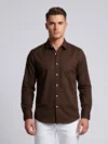 BROWN RD350 REGULAR FIT PLAIN SHIRT