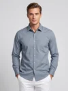 LIGHT GREY REDBROS REGULAR FIT PLAIN SHIRT