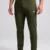 OLIVE GREEN REGULAR FIT PLAIN JOGGERS