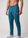 TEAL BLUE REGULAR FIT PLAIN JOGGERS