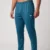 TEAL BLUE REGULAR FIT PLAIN JOGGERS