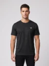 BLACK REGULAR FIT PLAIN T-SHIRT