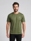 OLIVE GREEN REGULAR FIT PLAIN T-SHIRT