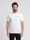 WHITE REGULAR FIT PLAIN T-SHIRT