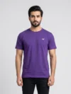 PURPLE REGULAR FIT PLAIN T-SHIRT