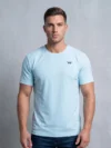 LIGHT BLUE REGULAR FIT PLAIN T-SHIRT