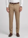 CAMEL BROWN REGULAR FIT PLAIN TROUSER