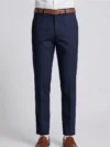NAVY BLUE REGULAR FIT PLAIN TROUSER