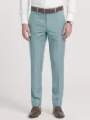 SAGE GREEN REGULAR FIT PLAIN TROUSER