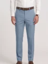 DUSTY BLUE REGULAR FIT PLAIN TROUSER