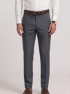 CHARCOAL GREY REGULAR FIT PLAIN TROUSER