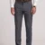 CHARCOAL GREY REGULAR FIT PLAIN TROUSER