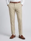 LIGHT BIEGE REGULAR FIT PLAIN TROUSER