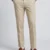 LIGHT BIEGE REGULAR FIT PLAIN TROUSER