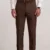 CHOCOLATE BROWN REGULAR FIT PLAIN TROUSER