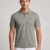 SOFT GREY REGULAR FIT SOLID POLOS