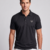 BLACK REGULAR FIT SOLID POLOS