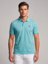 AQUA BLUE REGULAR FIT SOLID POLOS