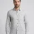 Men's Off-White Long Sleeve Shirt with Gray Leaf Outline Print.