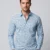 Men's Light Blue Long Sleeve Shirt with Navy Micro Print.